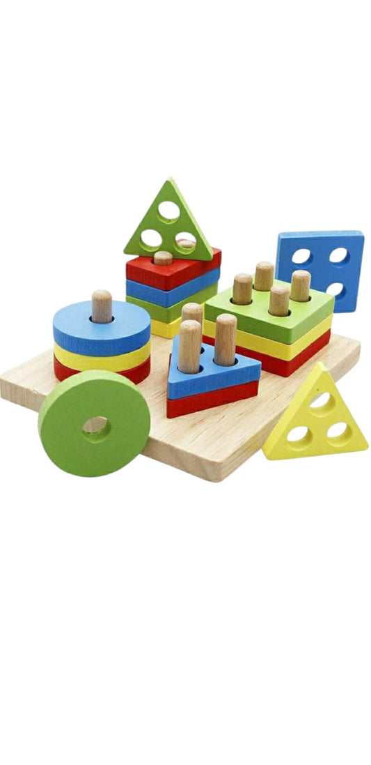 Wooden puzzle for babies and toddlers