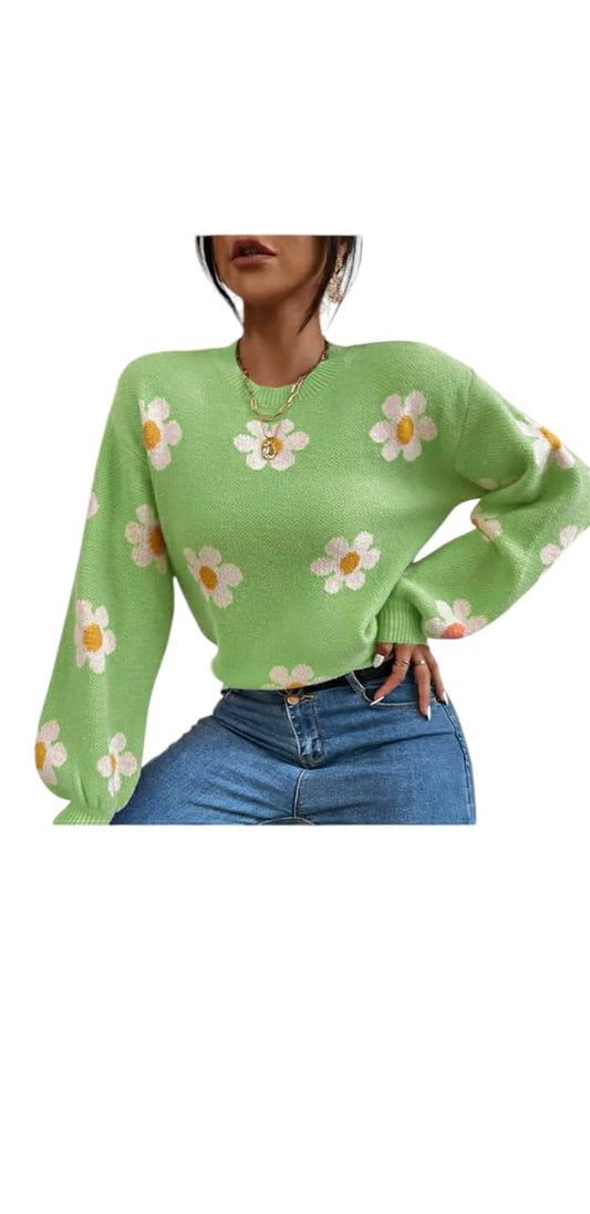 Women's Oversized Printed Sweater