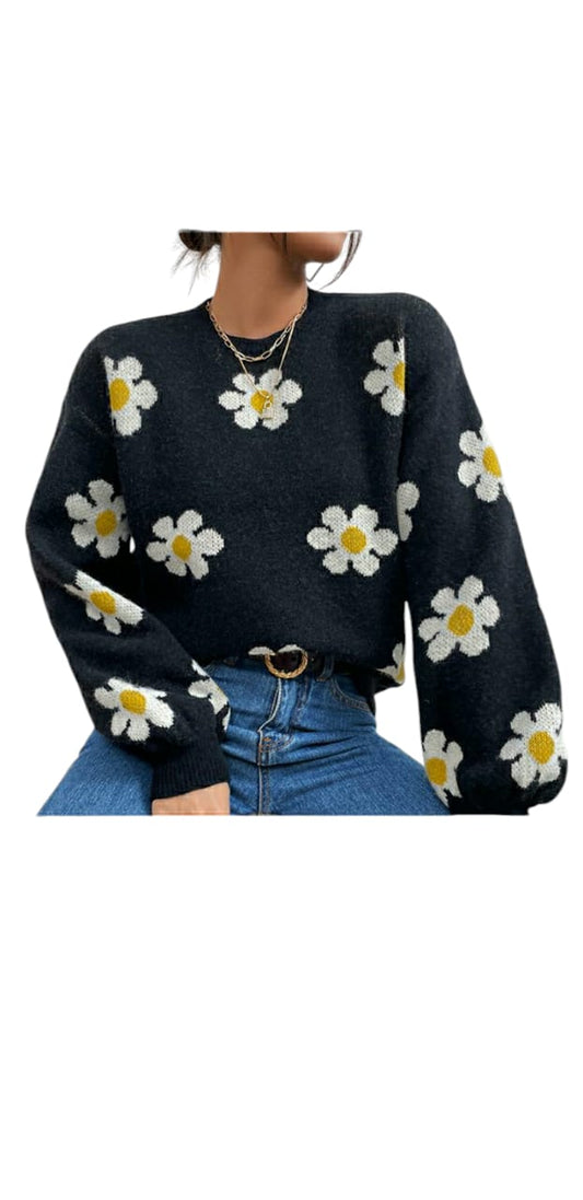 Women's Oversized Printed Sweater